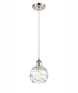Mini Pendant Athens Deco Swirl 6&quot; Brushed Satin Nickel Clear 516-1P-SN-G... - €130,92 EUR