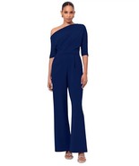 Betsy &amp; Adam Women&#39;s One-Shoulder Jumpsuit Navy Size 8 $219 - $147.89 CAD