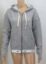Ugg Womens Sena Zipped Hoodie Cotton Blend in Heather Grey, Size Small - £66.56 GBP