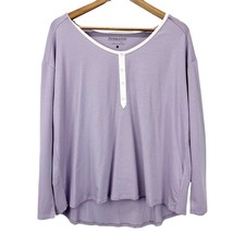 NEW Pendleton Womens L Knit Shirt Lilac Light Purple White Trim Long Sleeve  - £15.38 GBP