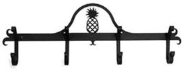 Village Wrought Iron Hat &amp; Coat Rack Towel Rack Pineapple - $65.99