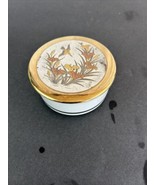 The Art of Chokin 24 KT Gold Trimmed Covered Trinket some wearing on the... - $6.90