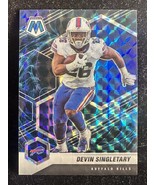 2021 Panini Mosaic DEVIN SINGLETARY Reactive Blue Prizm #30 Buffalo Bills - $187.99 MXN