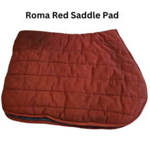 Roma Quilted English All purpose Forward Saddle Pad Red USED image 2