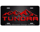 Toyota Tundra Inspired Art Red on Mesh FLAT Aluminum Novelty License Tag... - $17.99