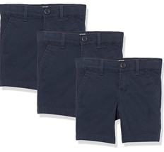 Amazon Essentials 3-pack Girls And Toddlers Uniform Shorts Blue Size 7 Slim - £17.25 GBP