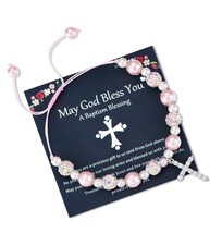 Bracelets for Girls Flower Girls, Pink Pearl - $55.14