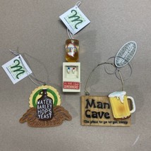 Midwest CBK 3 Beer Themed Mancave Christmas Ornament Lot of 3 NWT Read - $19.57