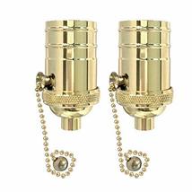 Royal Designs, Inc. Vintage On-Off Pull Chain Lamp Socket, Polished Brass, Set o - £41.40 GBP+