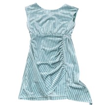 Habitual Silver Special Occasion Girls Velour Mint Silver Stripe Dress 10 - £15.59 GBP