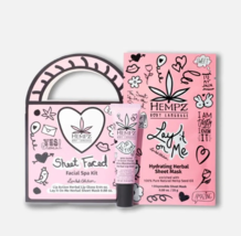 Hempz Sheet Faced -Sheet Mask &amp; Herbal Lip Gloss Facial Spa Kit - $9.80