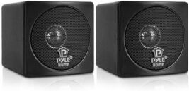 Pyle PCB3BK 3" 100-Watt Mini-Cube Bookshelf Speakers - Black (Open box) - $44.99