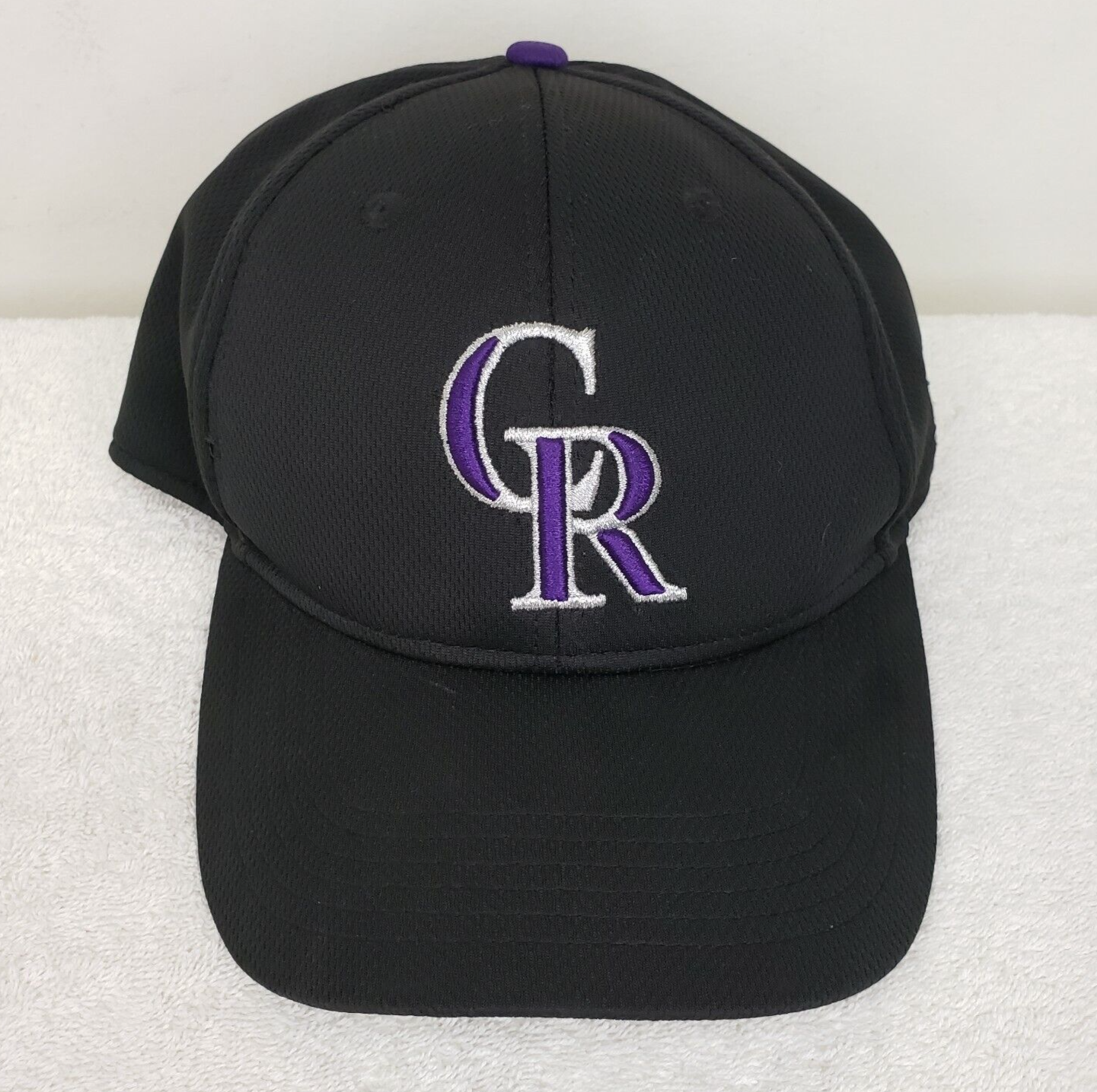 Colorado Rockies MLB OC Sports Hat Cap Solid Black / CR Logo Team Adjustable  - $8.36