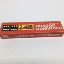 Vintage Halsam Double Six Dragon Dominoes 28 Pieces #622 - $10.70