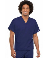 Cherokee Scrubs Workwear Nurse School Work Unisex V Neck Top 4777 Navy Blue - $21.88 CAD