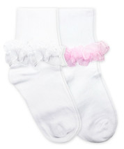 Jefferies Socks Girls School Uniform Lace Ruffle Fancy Princess TuTu Socks - $9.49