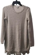 J.Jill Women&#39;s Size XS Knit Scoop Neck Long Sleeve Sweater with Fringe B... - $18.80