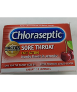 Chloraseptic Sore Throat Lozenges, Cherry, 18 Count, EXP 10/2026 - $182.44 MXN