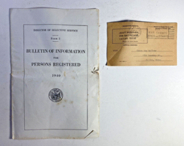 WW2 Bulletin of Information for Persons Registered Notice for Physical Exam Card - £15.98 GBP