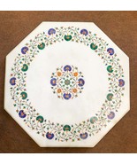 20 &quot;  Side Table Inlay Work Hand Made  Precious Stone Luxary Home Decor - $1,141.56 CAD