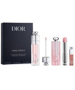 DIOR ADDICT 3-PIECE SET (001 Pink) Lip Glow, Lip Maximizer & Mini LIP ESSENTIALS - £57.67 GBP