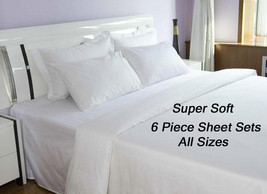 6 PIECE DEEP POCKET 2100 COUNT HOME COLLECTION SERIES ULTRA SOFT BED SHEET SET