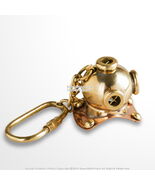 Handmade Brass Miniature 19th Century Diving Helmet Key Chain Gift Souvenir - $9.88
