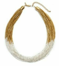 Women&#39;s Tasha Seed Bead Multi Strand Short Necklace - Gold &amp; Silver - £10.11 GBP