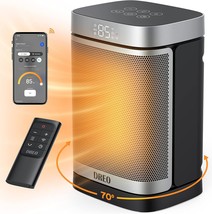 With A Thermostat And Remote Control, This Portable Heater With 70° Osci... - $50.94