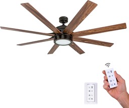 The 62&quot; Espresso Bronze Xerxes Ceiling Fan With Remote Control By Honeywell - £242.74 GBP