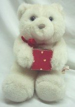 VINTAGE Heartline HALLMARK TEDDY BEAR W/ RED BOX 6&quot; Plush Stuffed Animal... - £15.60 GBP