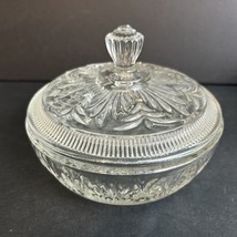 Vintage AVON Covered Clear Glass Dish with Lid 5.75” x 4” - £11.81 GBP