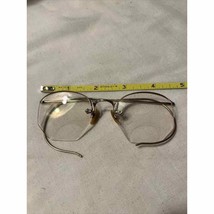 antique spectacles eyeglasses Hexagon Half Rim Steampunk Gold Filled 1/1... - $28.49