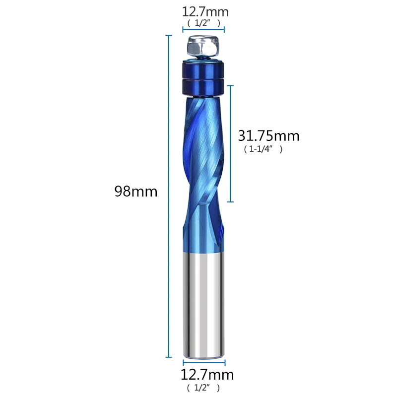 XCAN Router Bit Two Flute Flush T  Milling Cutter UP Cut Mill with ing 1... - $5,242.93 MXN