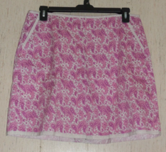 Excellent Womens Clover By Bobby Jones Pretty Pink Paisley Print Skort Size 12 - $28.01