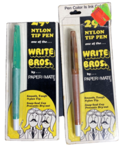 Vintage Paper Mate Write Bros Pen Nylon Tip 1972 New on card lot of 2 - $14.84