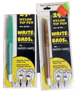 Vintage Paper Mate Write Bros Pen Nylon Tip 1972 New on card lot of 2 - £11.65 GBP