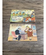 Antique Vintage 1939 1943 Lot of 2 Postcards Comedy Humor Novelty KG JD - $13.56 CAD