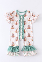 NEW Boutique Easter Bunny Peter Rabbit Baby Girls Ruffle Romper Jumpsuit - £8.84 GBP