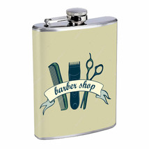 Vintage Barber Shop Signs D6 Flask 8oz Stainless Steel Hip Drinking Whiskey - £11.65 GBP