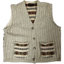 Retro Eddie Bauer Wool Sweater Vest XL Distressed Grandpacore Unisex - $54.40