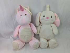 Kellytoy Pink Unicorn Rattle Rabbit Plush 10 Inch Stuffed Animal Toy - $14.95