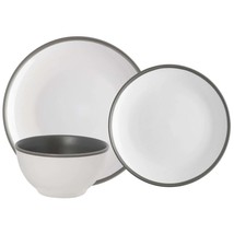 Dinnerware Set 12 Piece Stoneware Two Tone Service for 4 - $1,362.79 MXN