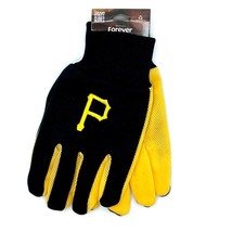 2 pairs MLB PIRATES BASEBALL Camo Style Embroidered Utility Gloves BLACK - $14.84