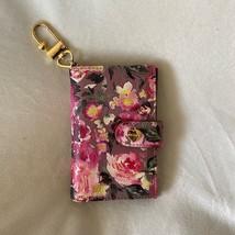 Betsey Johnson Floral Flap Wallet Card ID Case Keychain XO Leah - £28.76 GBP