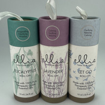 Lot of 3 Ellia Essential Oil Roll-On Lavender Eucalyptus Let Go 100% Pure .34 oz - £11.54 GBP