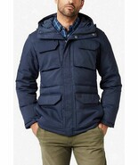 DOCKERS Men&#39;s Responsible Down Parka RDS Insulated Hooded Jacket Blue Si... - $79.95