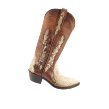 Black Jack Leather Cowboy Boots Womens Python Handmade USA Western 7B - £293.30 GBP