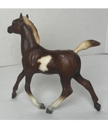 Breyer Horse Liver Chestnut Pinto Running Foal Flaxen Mane Vintage Paint... - £10.91 GBP