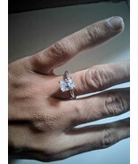 2.30Ct Radiant Cut White Diamond 925 Sterling Silver Engagement Ring for... - $105.00